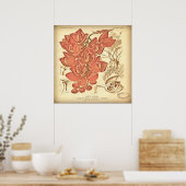 ヴィンテージのキャンバス。 ポスター (キッチン)