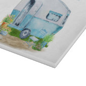 ヴィンテージのキャンピングカーのガラスまな板 カッティングボード (角)