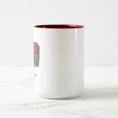 ヴィンテージのキャンピングカーのクリスマスの休日のマグ ツートーンマグカップ (中央)