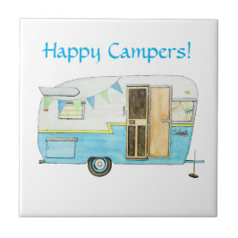 ヴィンテージのキャンピングカーのタイル タイル