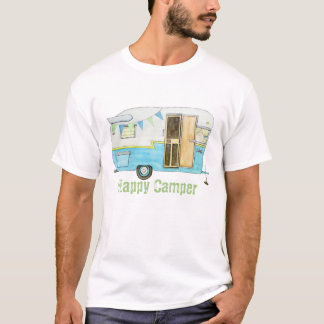 ヴィンテージのキャンピングカーの人のティー Tシャツ