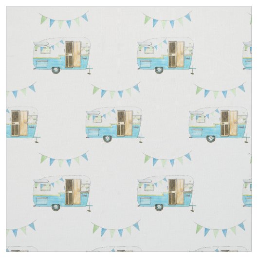 ヴィンテージのキャンピングカーの生地 ファブリック (見本)