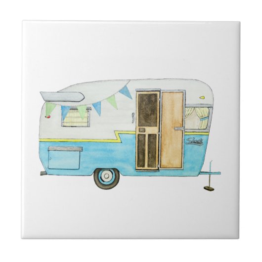 ヴィンテージのキャンプのトレーラーTrivet タイル (正面)