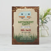 ヴィンテージのキャンプ引退パーティー 招待状 (スタンド正面)