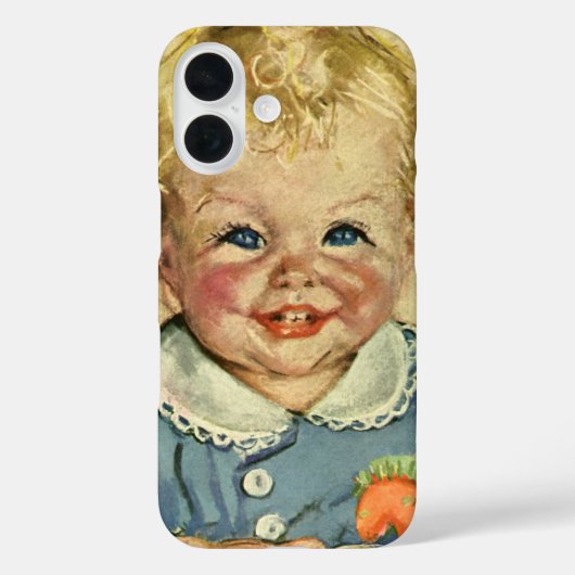 ヴィンテージのキュートな金髪のスカンジナビアの子供の巻き毛 Case-Mate iPhoneケース (裏面)