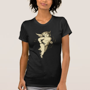 ヴィンテージのキューピッドのイラストレーション Tシャツ