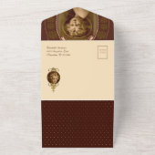 ヴィンテージのキリストの幼児 イエス キリストの宗教的聖典 オールインワン招待状 (外側)