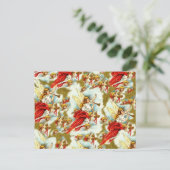 ヴィンテージのキリスト教のクリスマスの天使及び天使 シーズンポストカード (スタンド正面)