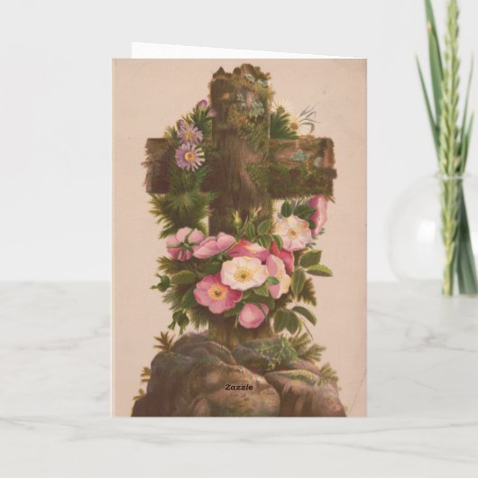 ヴィンテージのキリスト教の聖バレンタインデー シーズンカード (裏面)