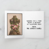 ヴィンテージのキリスト教の聖バレンタインデー シーズンカード (内部)