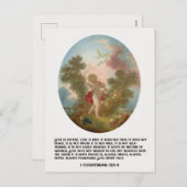 ヴィンテージのキリスト教の聖バレンタインデー シーズンポストカード (正面/裏面)