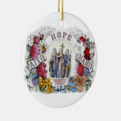ヴィンテージのキリスト教の芸術の信頼の希望の慈善1874年 セラミックオーナメント (右)
