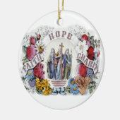 ヴィンテージのキリスト教の芸術の信頼の希望の慈善1874年 セラミックオーナメント (左)