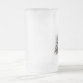 ヴィンテージのキリンのパーソナライズな動物のイラストレーション フロストグラスビールジョッキ (中央)