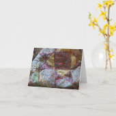 ヴィンテージのキルトのnotecard カード (黄色い花)