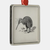 ヴィンテージのキーウィの鳥の旧式な鳥のテンプレート メタルオーナメント (右)