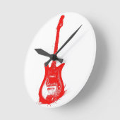 ヴィンテージのギターの柱時計 ラウンド壁時計 (傾斜)