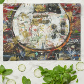 ヴィンテージのギター- キッチンタオル (折り畳み)