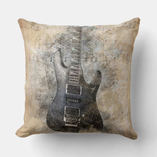 ヴィンテージのギター クッション (正面)
