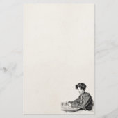 ヴィンテージのギブソン・ガールのEdwardianの女性の執筆手紙 便箋 (正面)