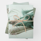 ヴィンテージのギャツビー猫セージグリーンデコパージュ ラッピングペーパーシート (インサイチュ)