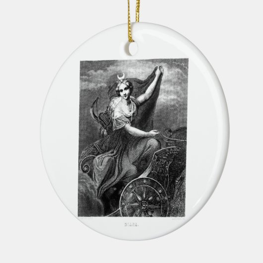 ヴィンテージのギリシャの女神のダイアナArtemisのローマの古代 セラミックオーナメント (左)