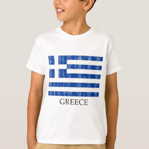 ヴィンテージのギリシャ人の旗 Tシャツ