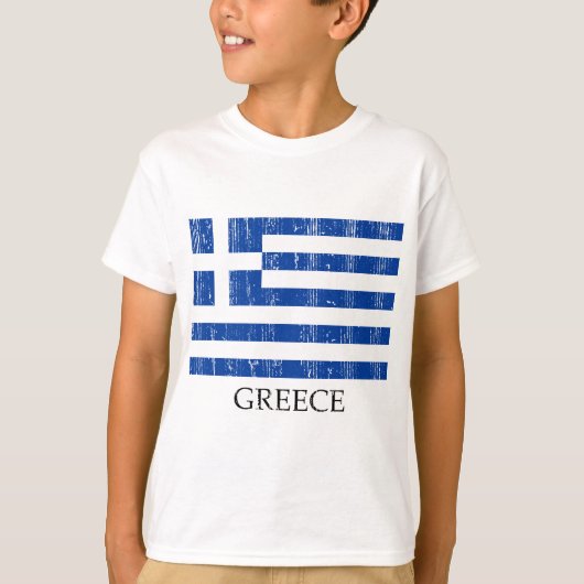 ヴィンテージのギリシャ人の旗 Tシャツ (正面)