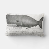 ヴィンテージのクジラのイラストレーション、航海のな装飾用クッション ランバークッション (裏面)