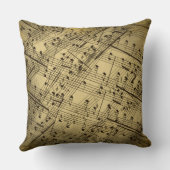 ヴィンテージのクラシカルな楽譜のノート クッション (裏面)