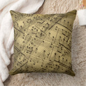 ヴィンテージのクラシカルな楽譜のノート クッション (ブランケット)