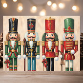 ヴィンテージのクラシックくるみ割り兵士クリスマス シーズンカード