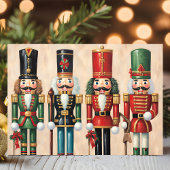 ヴィンテージのクラシックくるみ割り兵士クリスマス シーズンカード