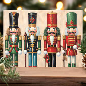 ヴィンテージのクラシックくるみ割り兵士クリスマス シーズンカード