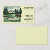 ヴィンテージのクラシックなゴルフインストラクターの名刺 名刺 (正面/裏面)