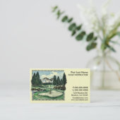 ヴィンテージのクラシックなゴルフインストラクターの名刺 名刺 (スタンド正面)