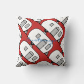 ヴィンテージのクラシックなトレーラーによって円形にされるキャラバン クッション (裏面)