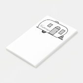 ヴィンテージのクラシックなトレーラーによって円形にされるキャラバン ポストイット (アングル)