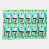 ヴィンテージのクラシックなトレーラーのキャラバンThunder_Cove キッチンタオル (横)