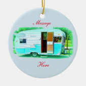 ヴィンテージのクラシックなトレーラーのジプシーのキャラバン セラミックオーナメント (正面)