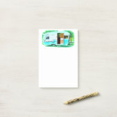 ヴィンテージのクラシックなトレーラーのジプシーのキャラバン ポストイット (デスク上)