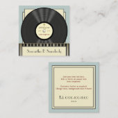 ヴィンテージのクラシックなレコード スクエア名刺 (正面/裏面)