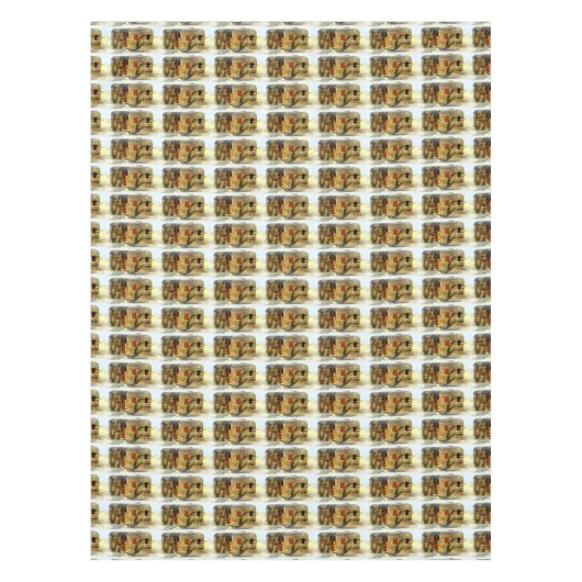 ヴィンテージのクラシックによって風化させる木製のキャラバン テーブルクロス (正面)