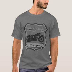 ヴィンテージのクラシックのオートバイ Tシャツ