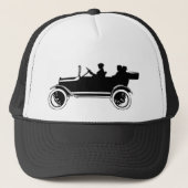 ヴィンテージのクラシックカーのシルエットの帽子の帽子 キャップ (正面)