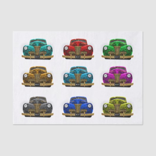 ヴィンテージのクラシック車 薄葉紙 (正面)