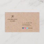 ヴィンテージのクラフトによって印刷される社会的な名刺 名刺 (裏面)