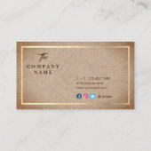 ヴィンテージのクラフトによって印刷される社会的な名刺 名刺 (裏面)