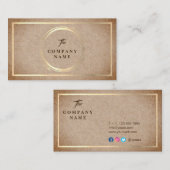 ヴィンテージのクラフトによって印刷される社会的な名刺 名刺 (正面/裏面)