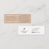 ヴィンテージのクラフトによって印刷される社会的な小型名刺 スキニー名刺 (正面/裏面)